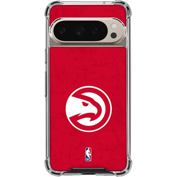 NBA Atlanta Hawks Distressed Google Pixel 9 Pro XL Clear Case