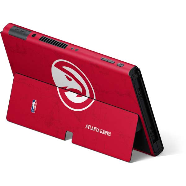 NBA Atlanta Hawks Distressed Nintendo Switch OLED (2021) Skin
