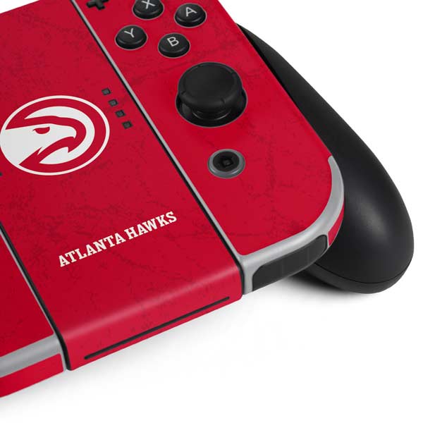 NBA Atlanta Hawks Distressed Nintendo Switch OLED (2021) Skin