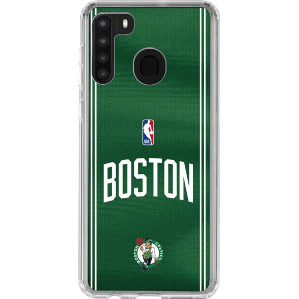 NBA Boston Celtics Jersey Galaxy A21 Clear Case