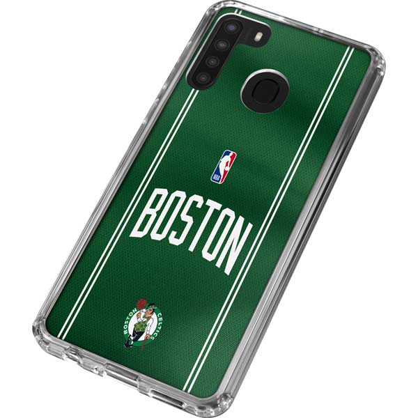 NBA Boston Celtics Jersey Galaxy A21 Clear Case