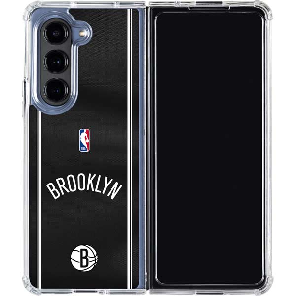 NBA Brooklyn Nets Jersey Galaxy Z Fold5 5G Clear Case