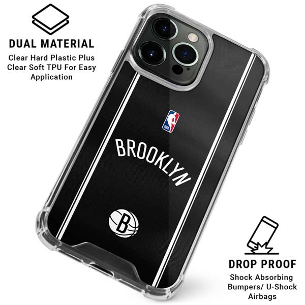 NBA Brooklyn Nets Jersey iPhone 15 Pro Clear Case