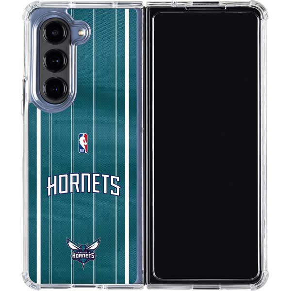 NBA Charlotte Hornets Jersey Galaxy Z Fold5 5G Clear Case