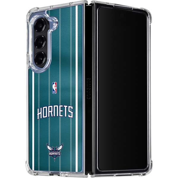 NBA Charlotte Hornets Jersey Galaxy Z Fold5 5G Clear Case