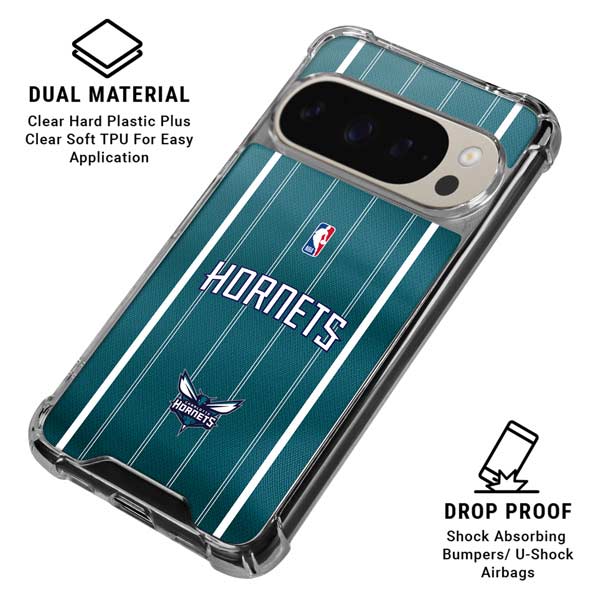 NBA Charlotte Hornets Jersey Google Pixel 9 Pro XL Clear Case