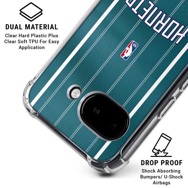 NBA Charlotte Hornets Jersey Google Pixel 9a Clear Case