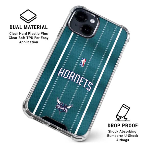 NBA Charlotte Hornets Jersey iPhone 15 Plus Clear Case