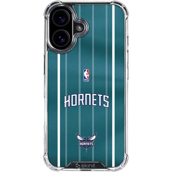 NBA Charlotte Hornets Jersey iPhone 16 Plus Clear Case