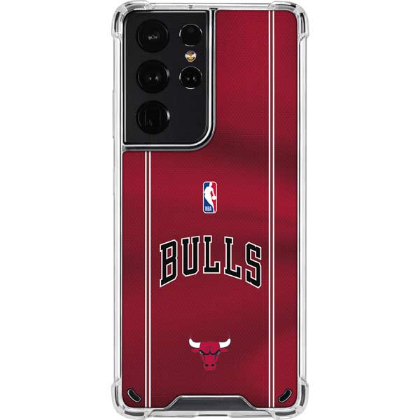 NBA Chicago Bulls Jersey Galaxy S21 Ultra 5G Clear Case