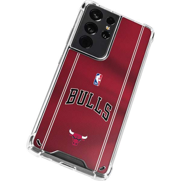 NBA Chicago Bulls Jersey Galaxy S21 Ultra 5G Clear Case