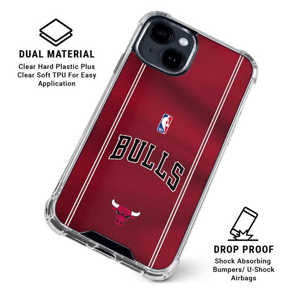 NBA Chicago Bulls Jersey iPhone 15 Plus Clear Case