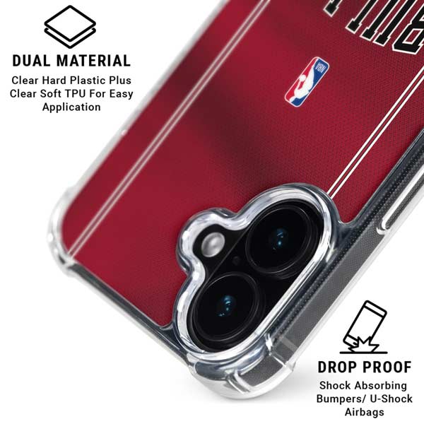 NBA Chicago Bulls Jersey iPhone 16 Clear Case