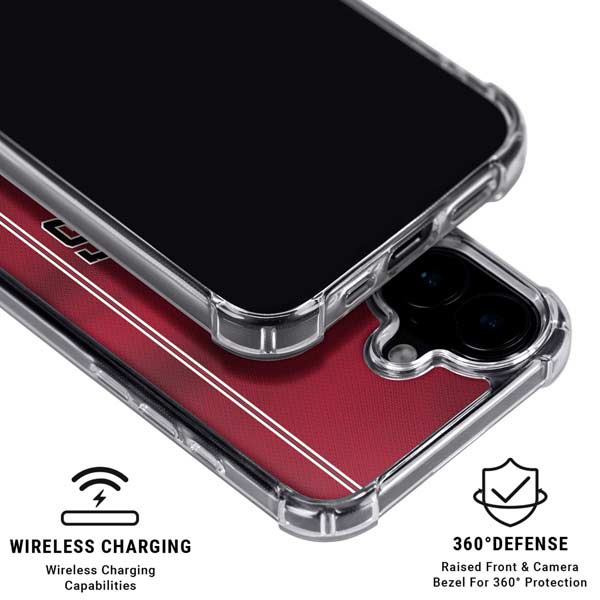 NBA Chicago Bulls Jersey iPhone 16 Plus Clear Case