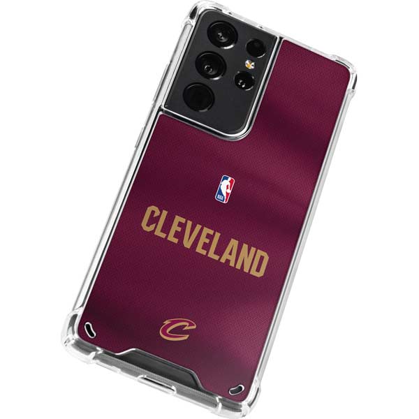 NBA Cleveland Cavaliers Jersey Galaxy S21 Ultra 5G Clear Case