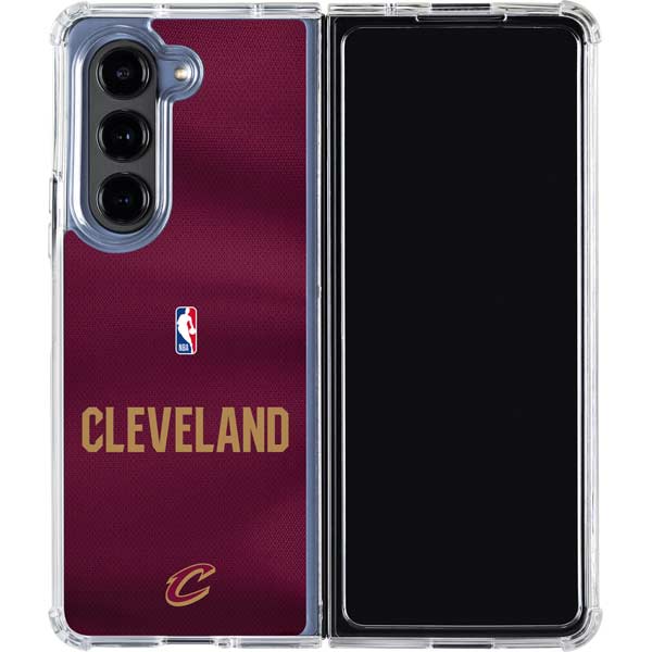 NBA Cleveland Cavaliers Jersey Galaxy Z Fold5 5G Clear Case