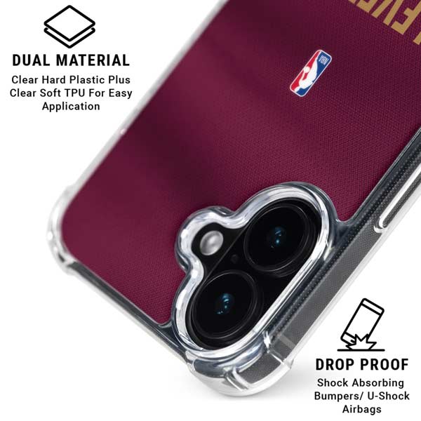 NBA Cleveland Cavaliers Jersey iPhone 16 Clear Case