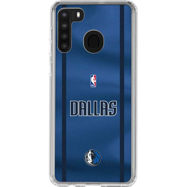NBA Dallas Mavericks Jersey Galaxy A21 Clear Case