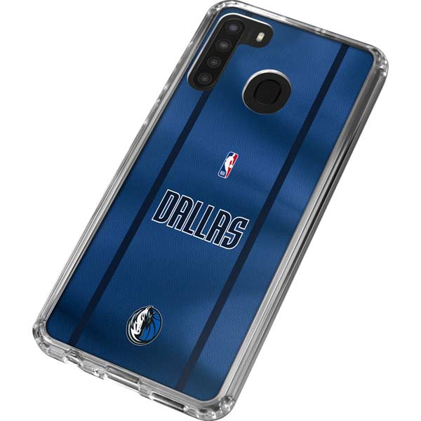 NBA Dallas Mavericks Jersey Galaxy A21 Clear Case
