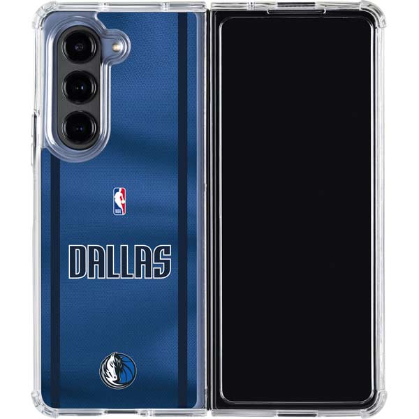 NBA Dallas Mavericks Jersey Galaxy Z Fold5 5G Clear Case