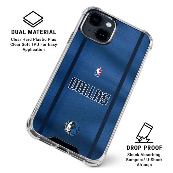 NBA Dallas Mavericks Jersey iPhone 15 Plus Clear Case