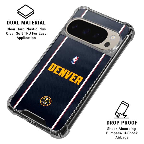 NBA Denver Nuggets Jersey Google Pixel 9 Pro XL Clear Case