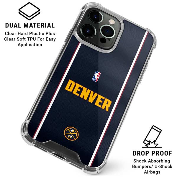 NBA Denver Nuggets Jersey iPhone 15 Pro Max Clear Case