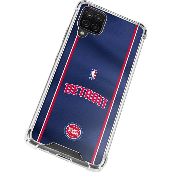 NBA Detroit Pistons Jersey Galaxy A12 Clear Case