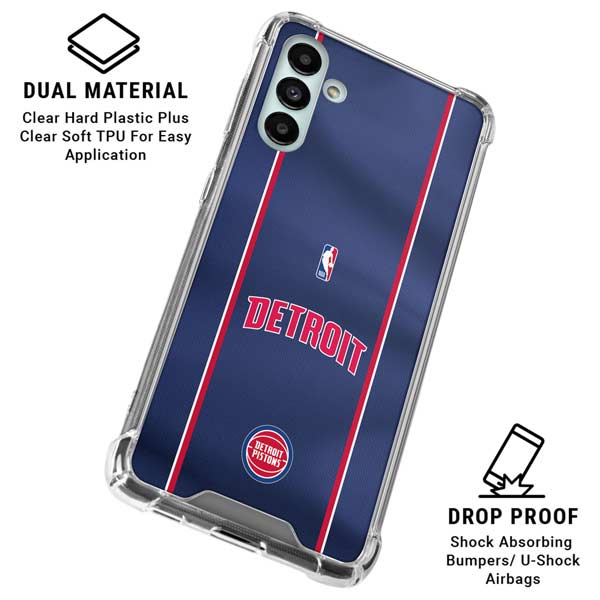 NBA Detroit Pistons Jersey Galaxy A13 5G Clear Case