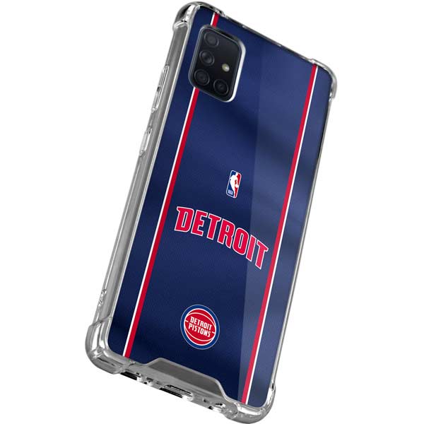 NBA Detroit Pistons Jersey Galaxy A71 5G Clear Case