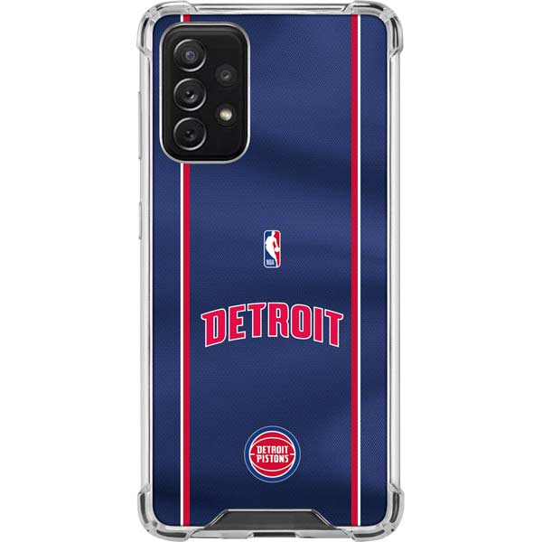NBA Detroit Pistons Jersey Galaxy A72 5G Clear Case
