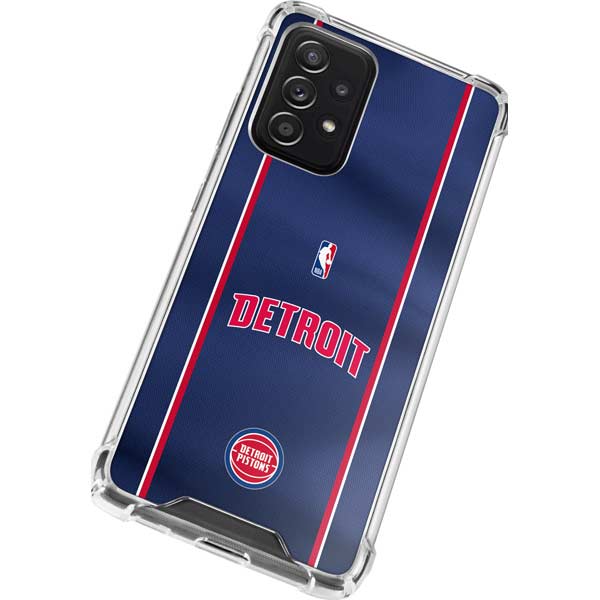 NBA Detroit Pistons Jersey Galaxy A72 5G Clear Case