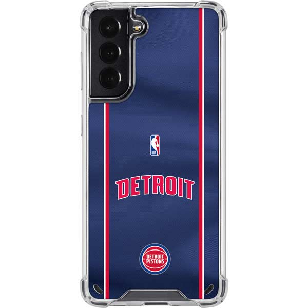 NBA Detroit Pistons Jersey Galaxy S21 5G Clear Case