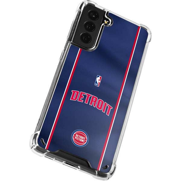 NBA Detroit Pistons Jersey Galaxy S21 5G Clear Case