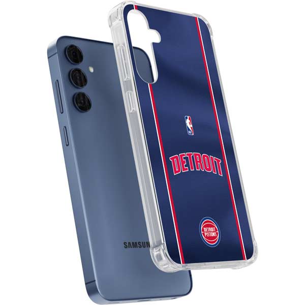 NBA Detroit Pistons Jersey Galaxy S24 Clear Case