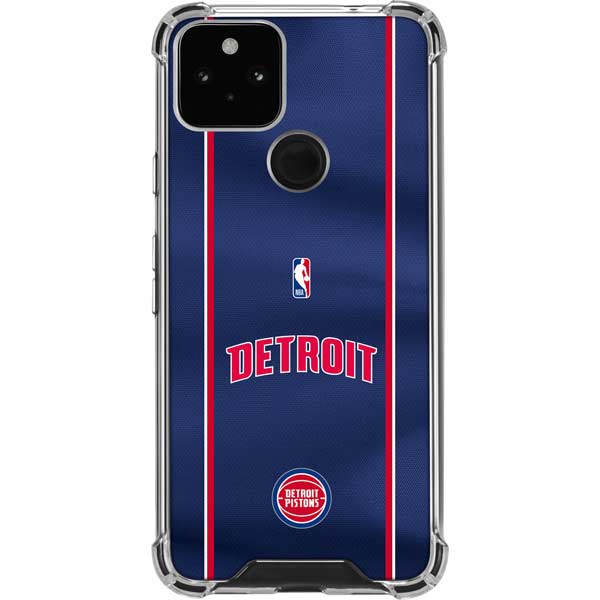NBA Detroit Pistons Jersey Google Pixel 5 Clear Case