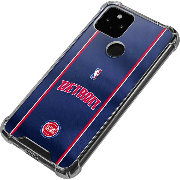 NBA Detroit Pistons Jersey Google Pixel 5 Clear Case