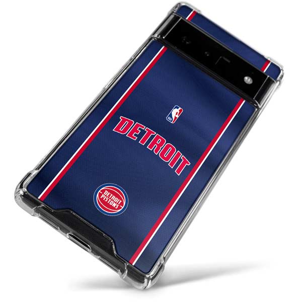 NBA Detroit Pistons Jersey Google Pixel 6 Clear Case