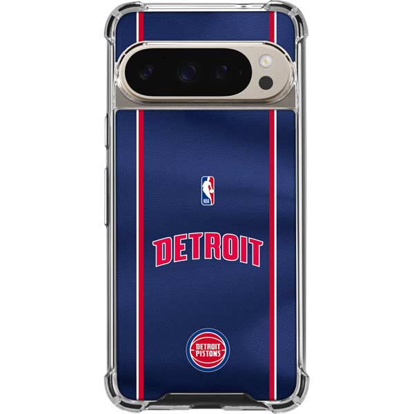 NBA Detroit Pistons Jersey Google Pixel 9 Pro XL Clear Case