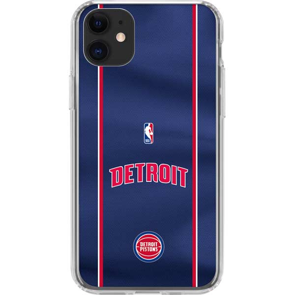 NBA Detroit Pistons Jersey iPhone 11 Clear Case