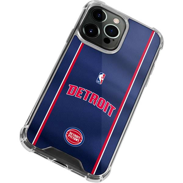 NBA Detroit Pistons Jersey iPhone 14 Pro Clear Case