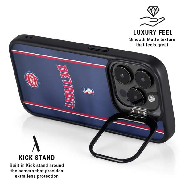 NBA Detroit Pistons Jersey iPhone 14 Pro Kickstand Case