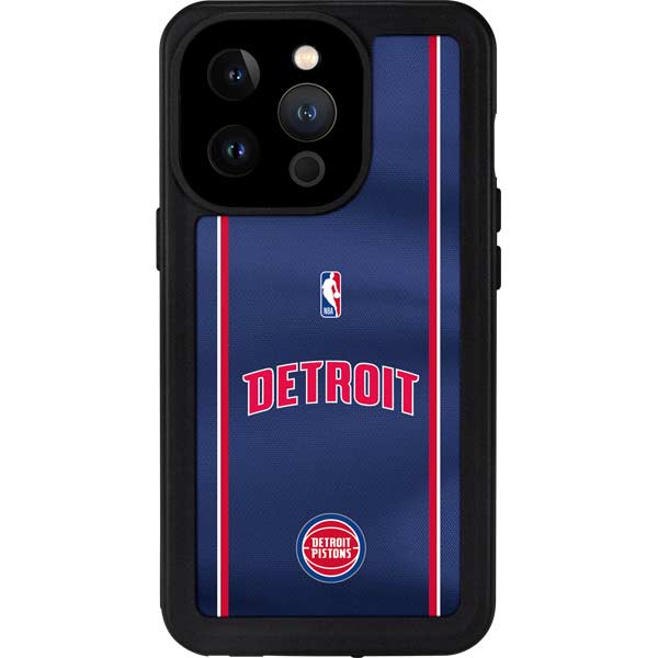 NBA Detroit Pistons Jersey iPhone 14 Pro Waterproof Case