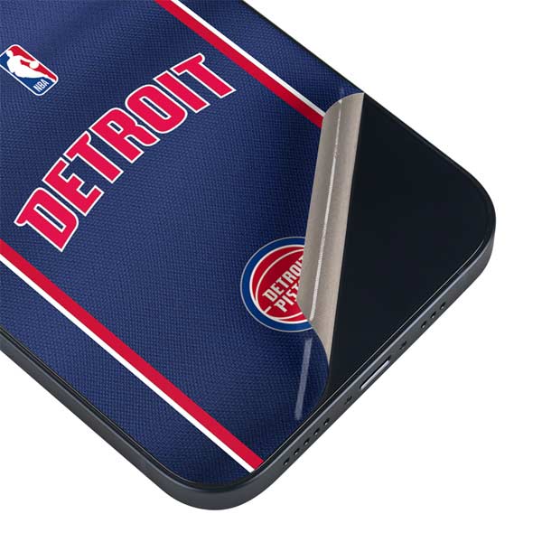 NBA Detroit Pistons Jersey iPhone 15 Plus Skin