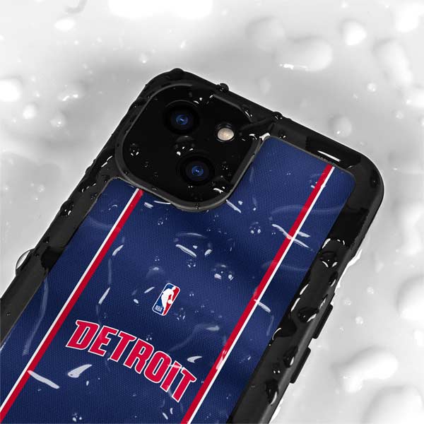 NBA Detroit Pistons Jersey iPhone 15 Plus Waterproof Case
