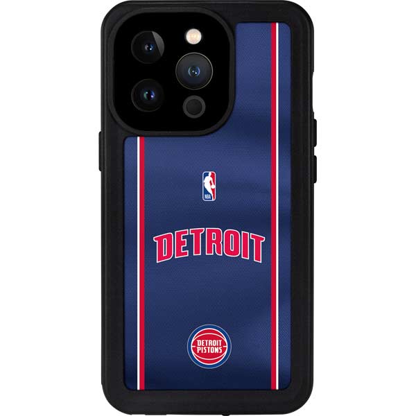 NBA Detroit Pistons Jersey iPhone 15 Pro Waterproof Case