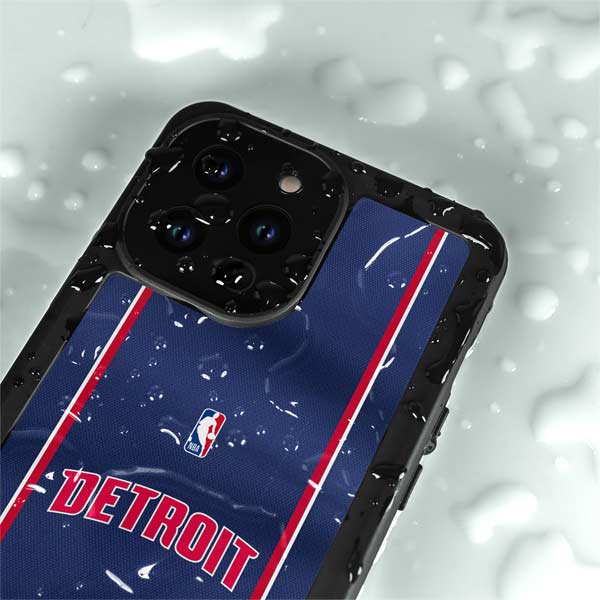 NBA Detroit Pistons Jersey iPhone 15 Pro Waterproof Case