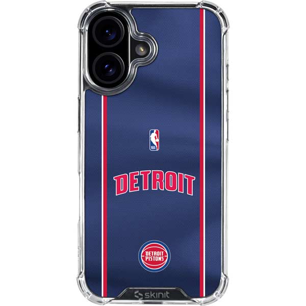 NBA Detroit Pistons Jersey iPhone 16 Clear Case