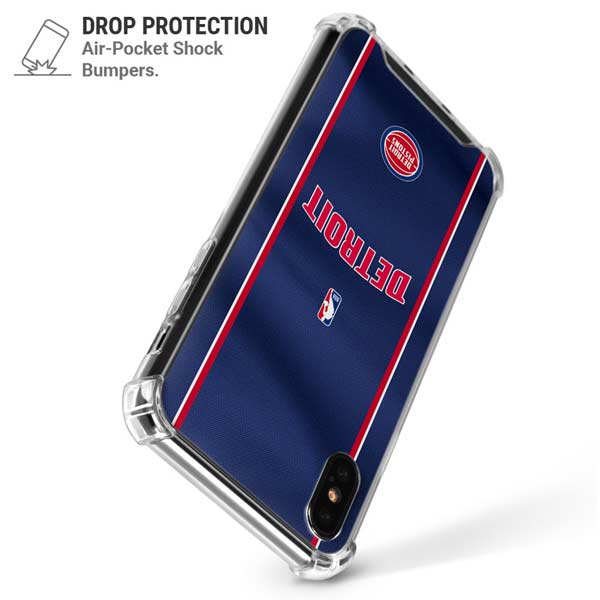NBA Detroit Pistons Jersey iPhone X/XS Clear Case