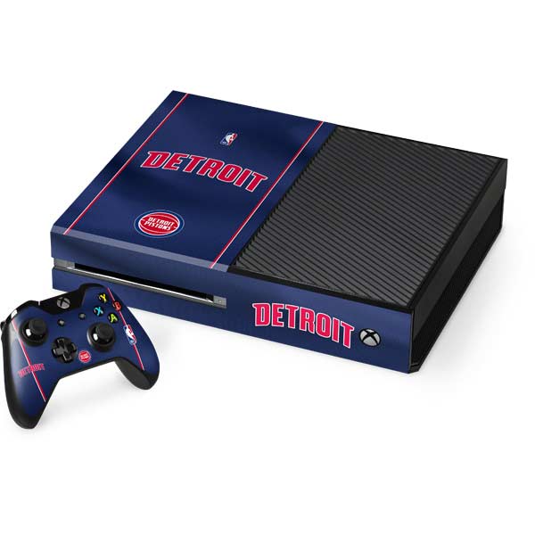 NBA Detroit Pistons Jersey Xbox One Console and Controller Bundle Skin